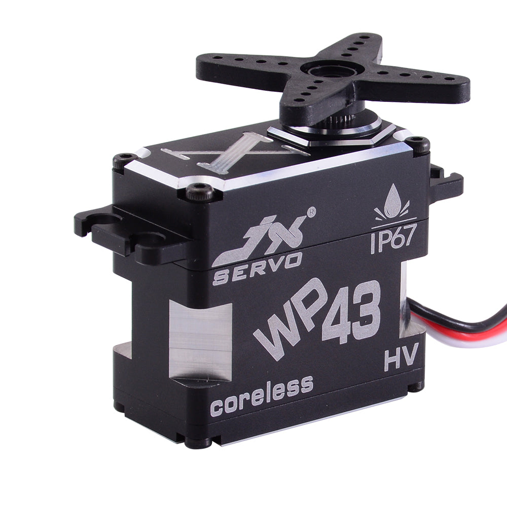 JX Servo WP43 43KG Full metal IP67 Waterproof coreless high quality servo for RC Hobby UAV Robotics and Industrial Applications.
