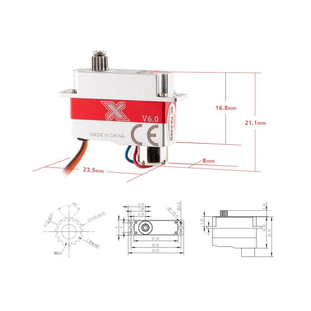 X08 V6.0 Metal Gear Digital Micro Servo 2.8Kgf.cm 0.09sec for RC Gliders KST-Servo