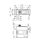 X15-1809 V8.0 Digital Metal Gear Brushless Swash Plate Cyclic Servo 24.47kg.cm 0.07sec for RC Helicopters 