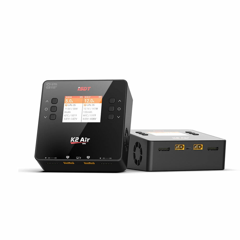 ISDT - K2 Air AC 200W DC 1000W 20A Dual Channel Balance Lipo Charger