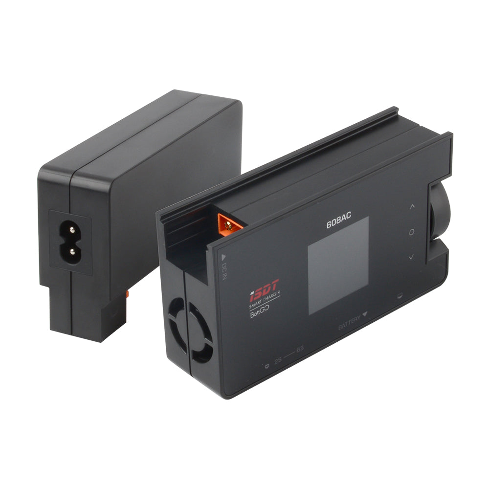 ISDT - 608AC AC 60W DC 200W 8A Smart Battery Charger Discharger with Detachable Power Supply