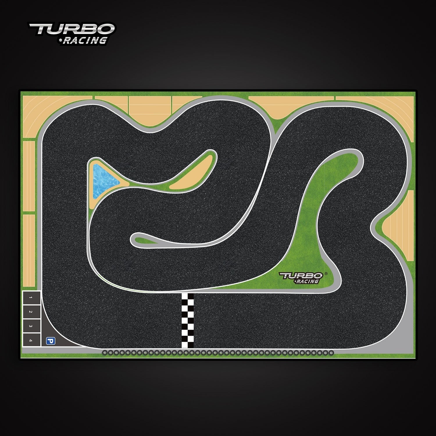 Turbo Racing - Drift track mat for 1/76 drift cars 1200x800mm